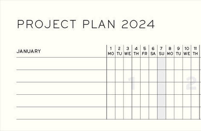 Vertical Week Planner 2024 Hardcover