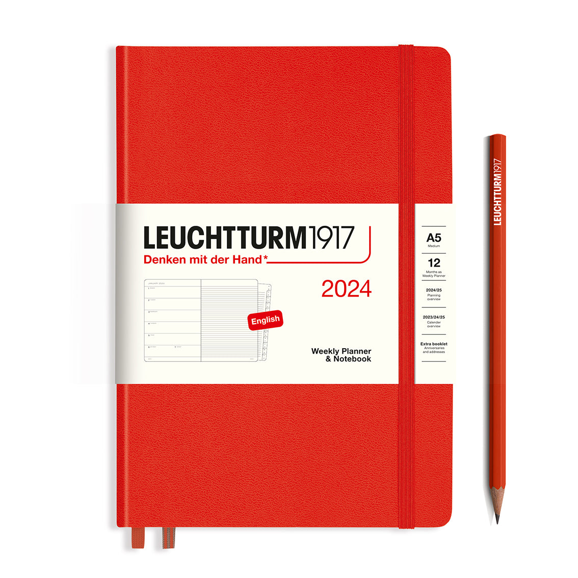 Weekly Planner & Notebook 2024 Hardcover