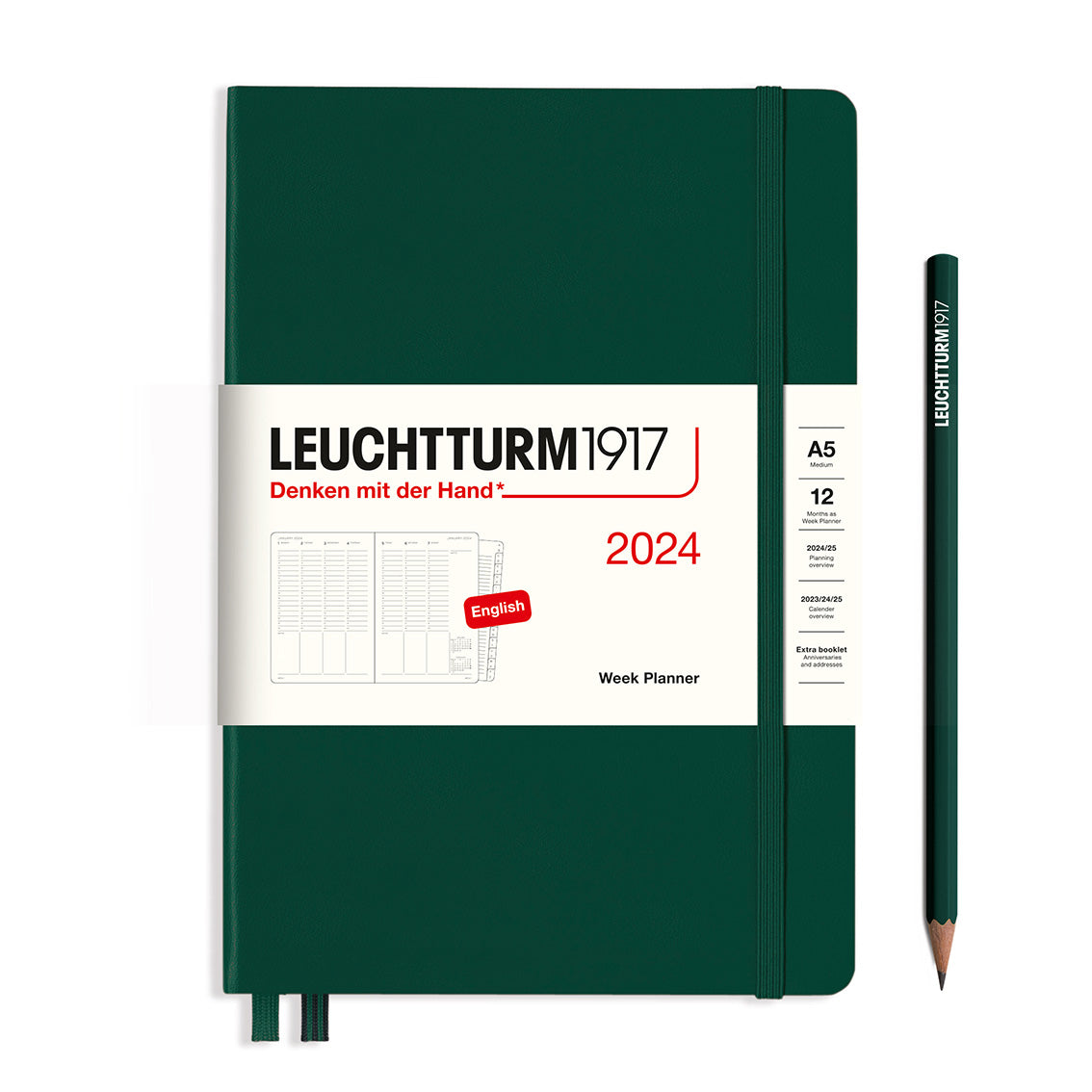 Vertical Week Planner 2024 Hardcover