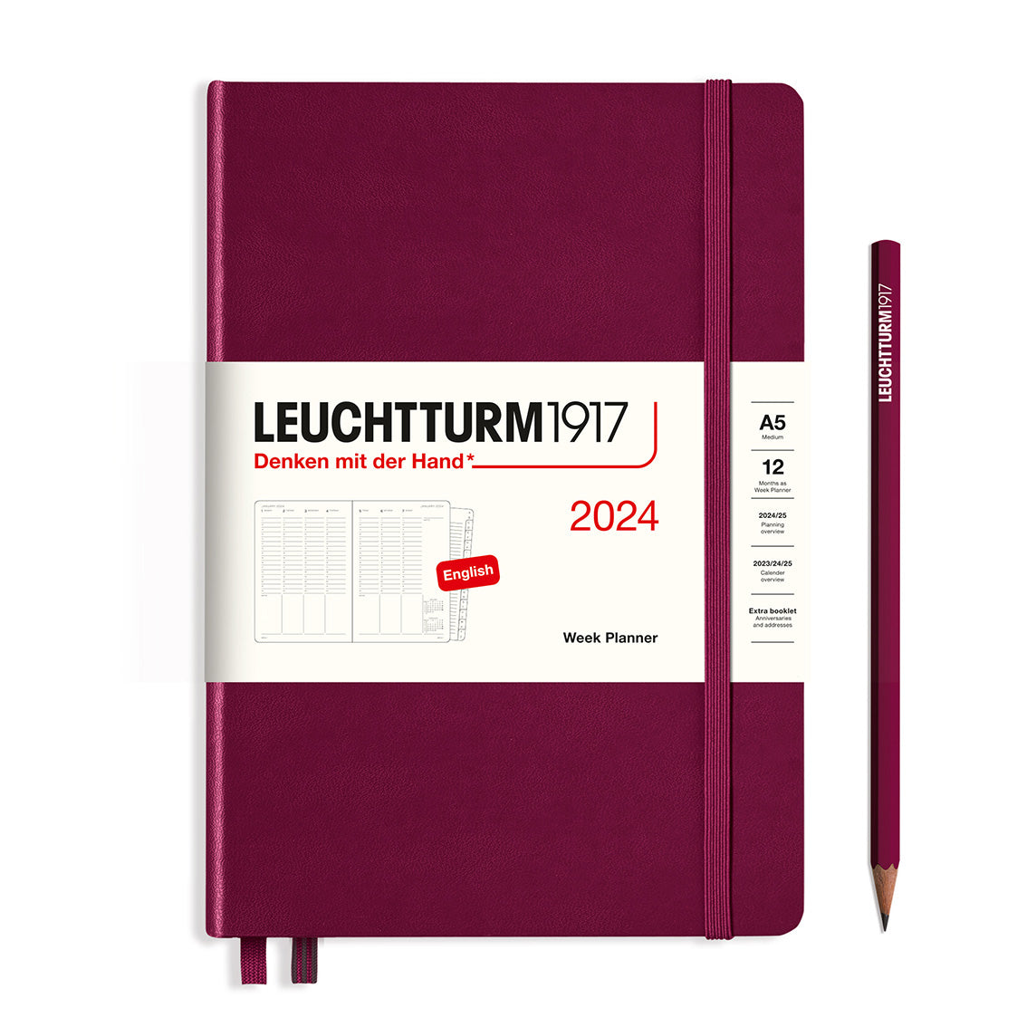 Vertical Week Planner 2024 Hardcover