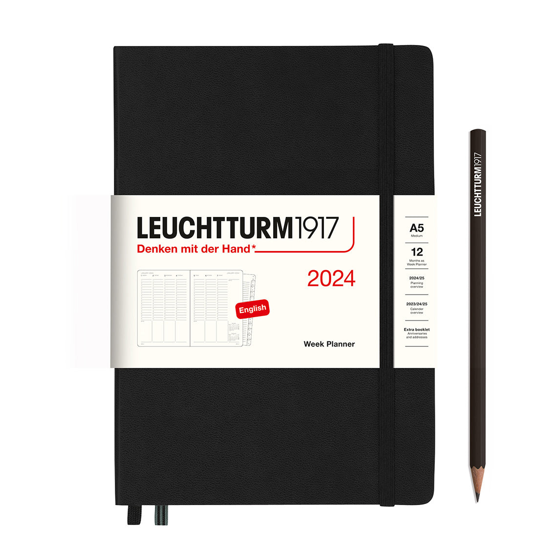 Vertical Week Planner 2024 Hardcover