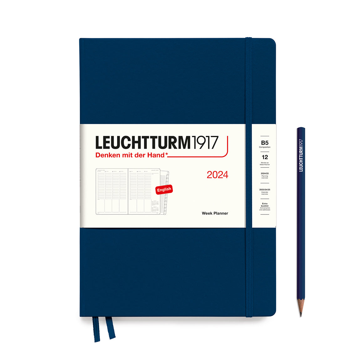 Vertical Week Planner 2024 Hardcover