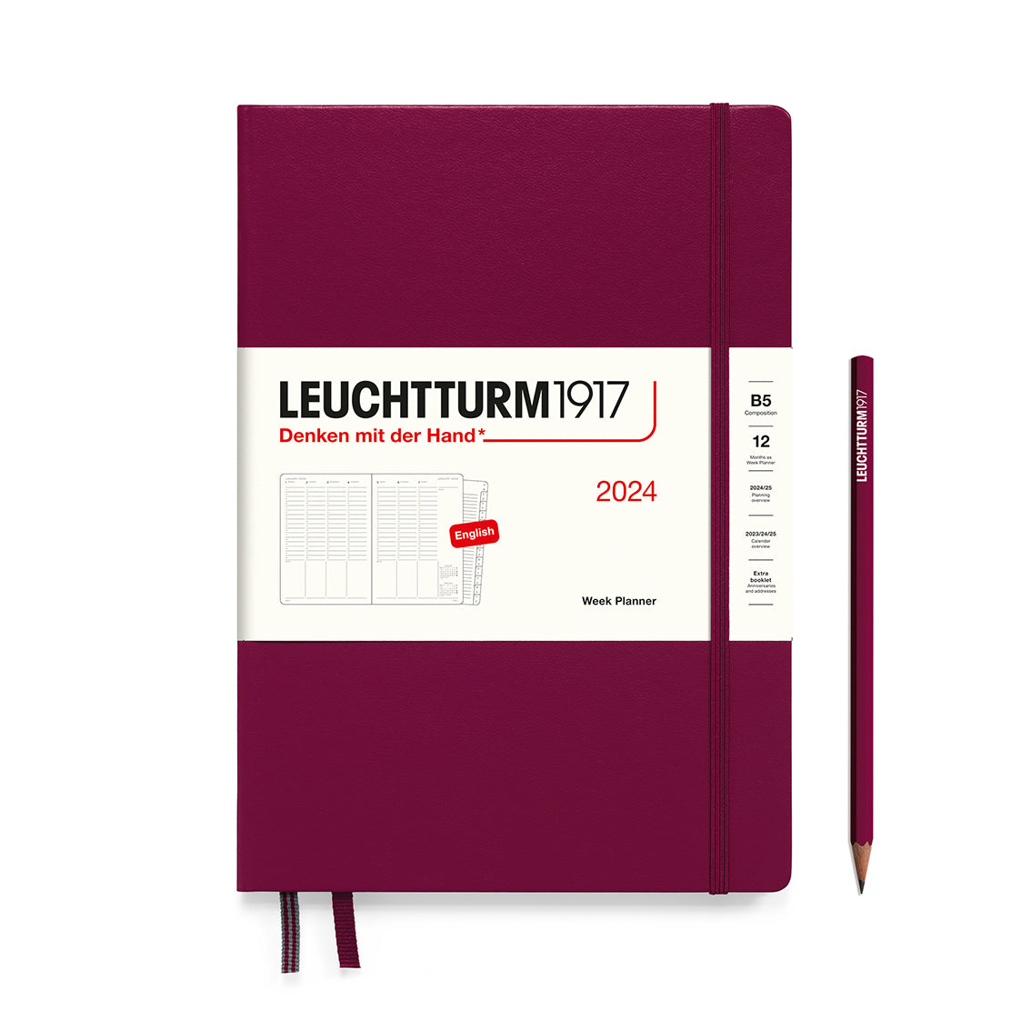 Vertical Week Planner 2024 Hardcover