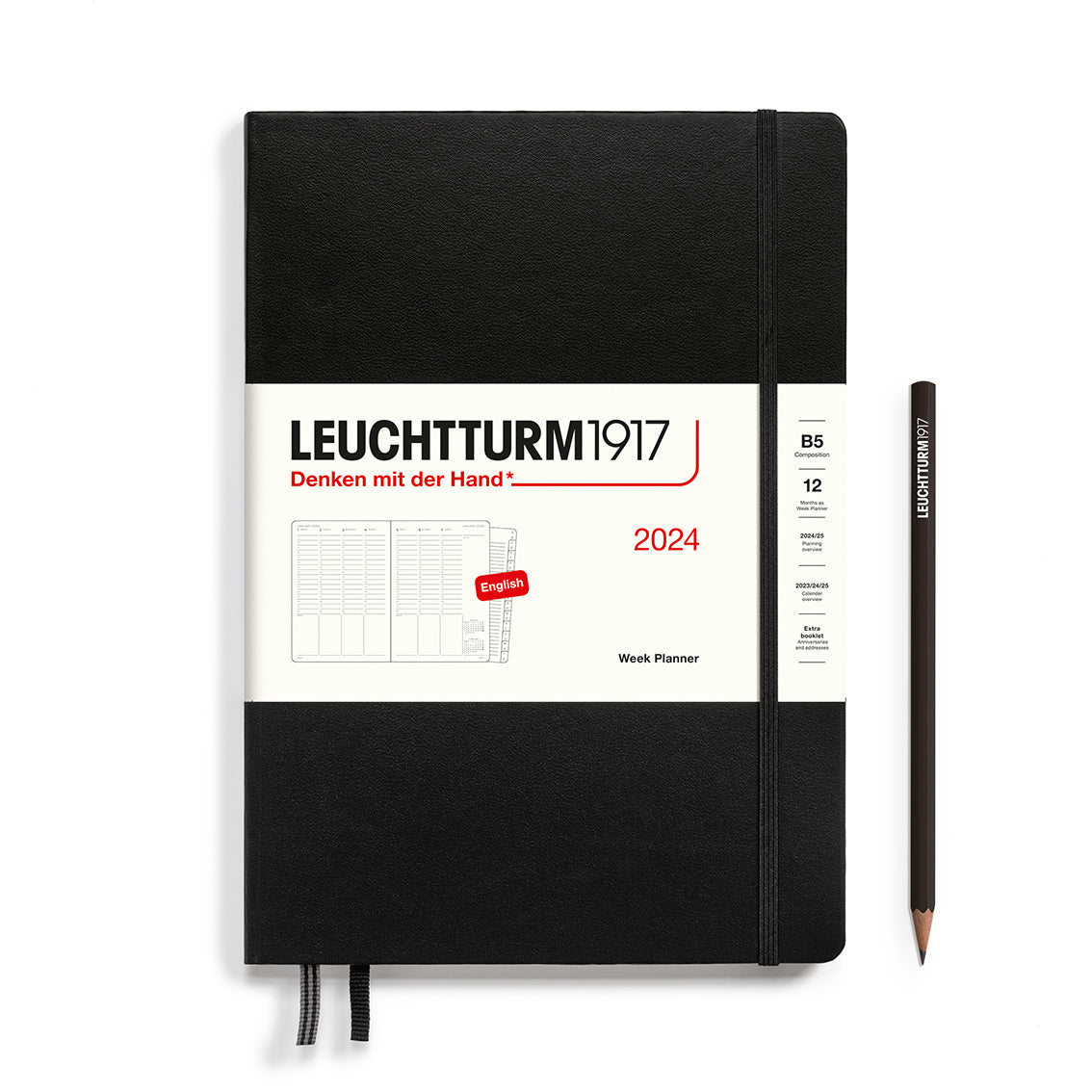 Vertical Week Planner 2024 Hardcover