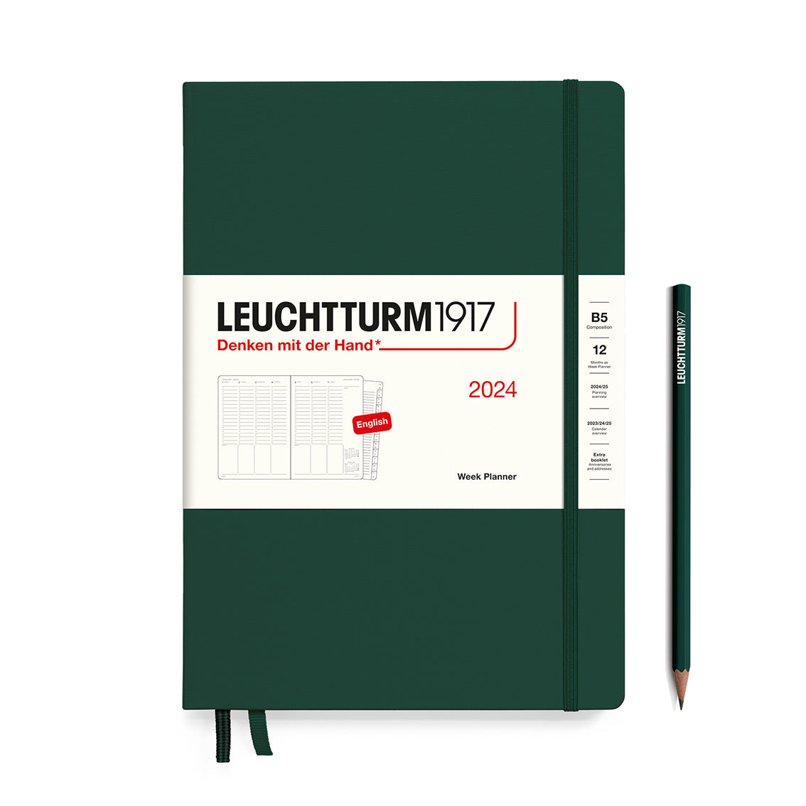 Vertical Week Planner 2024 Hardcover