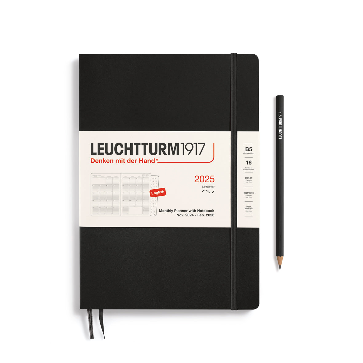 Monthly Planner and Notebook 2025 Softcover
