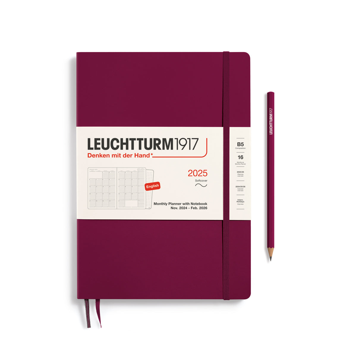 Monthly Planner and Notebook 2025 Softcover