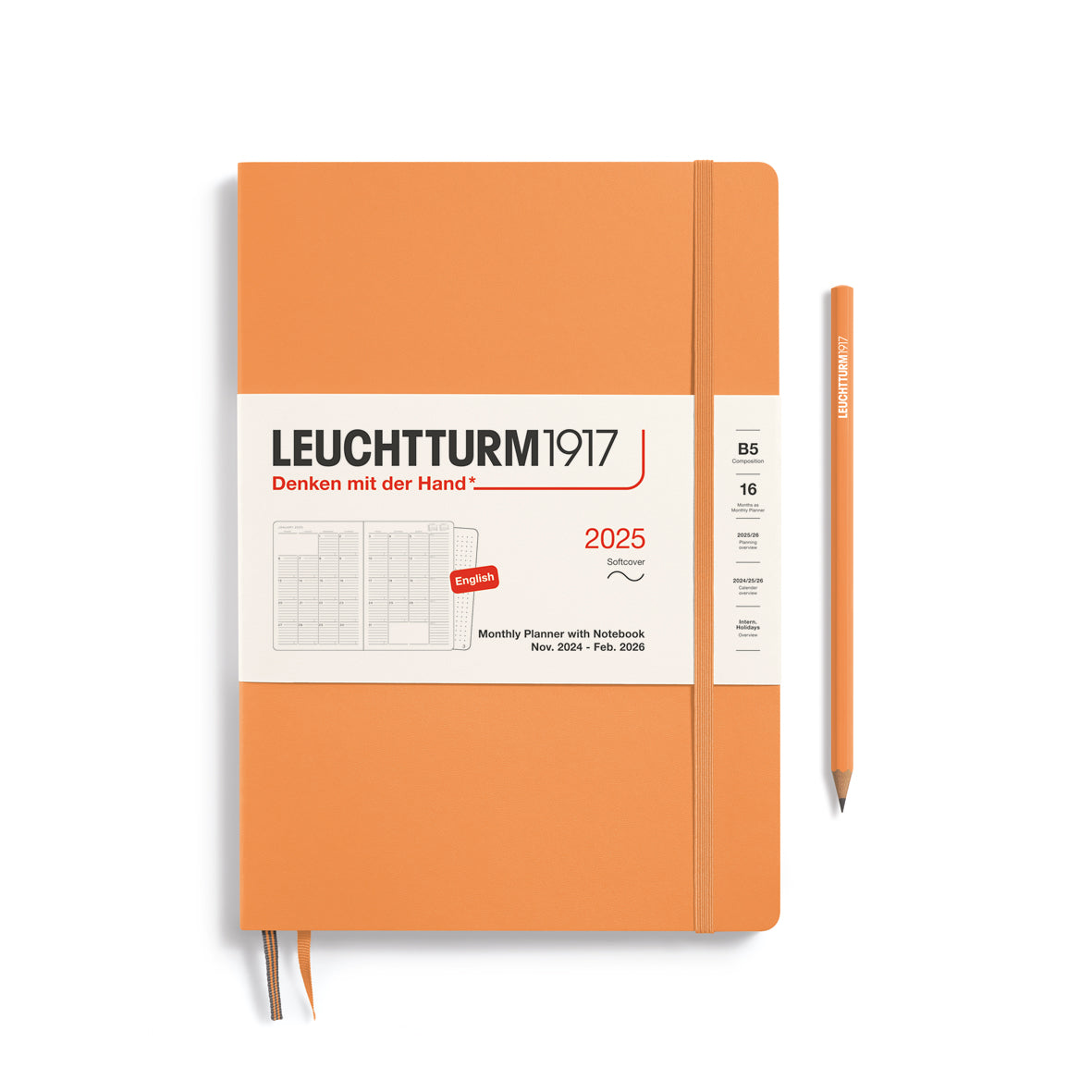 Monthly Planner and Notebook 2025 Softcover