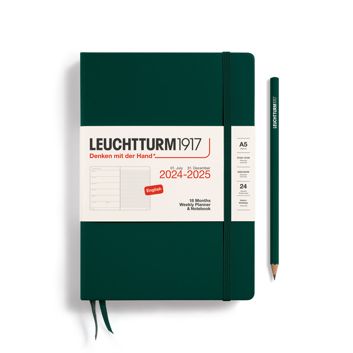 18-Month Weekly Planner & Notebook 2024-2025 Hardcover