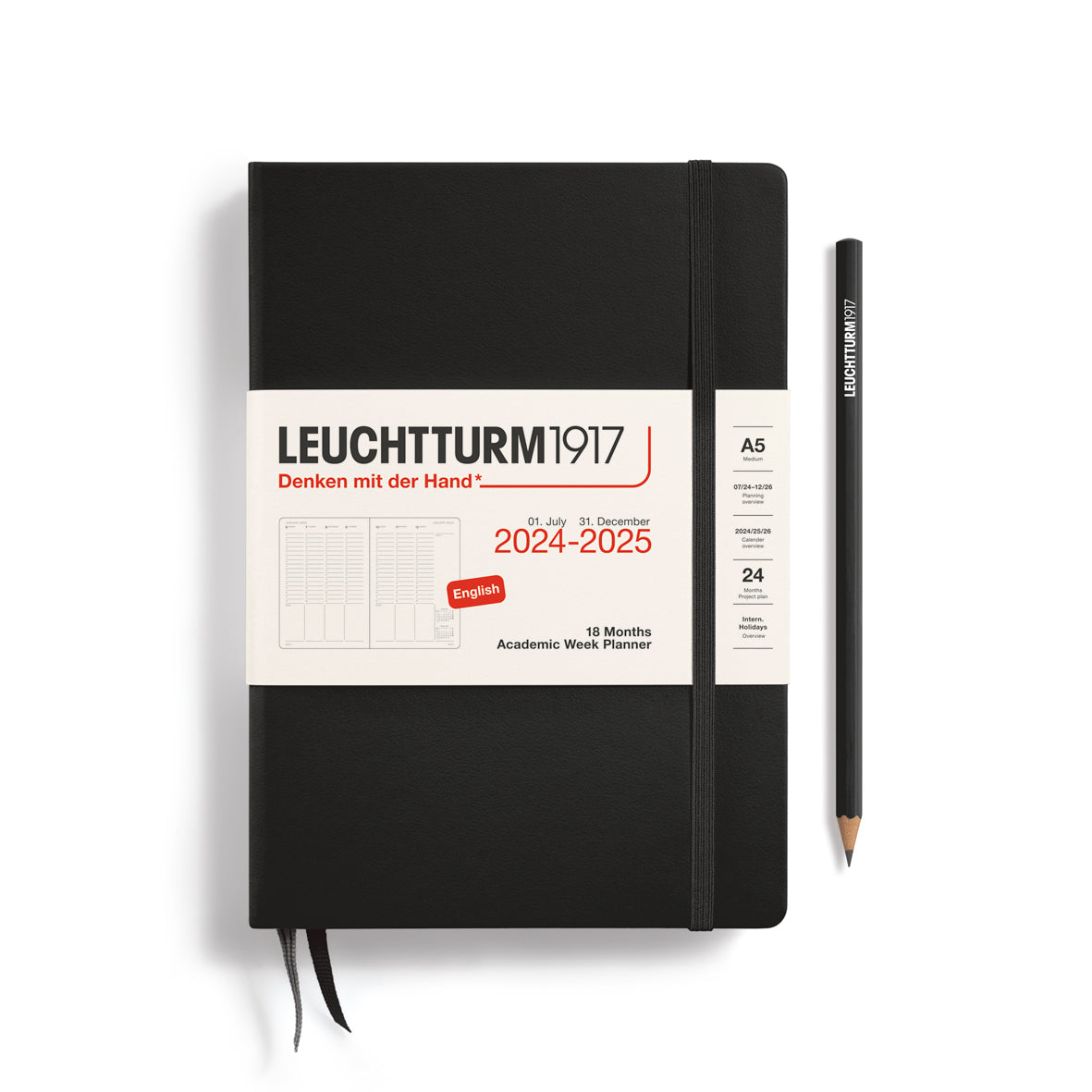 18-Month Vertical Week Planner 2024-2025 Hardcover