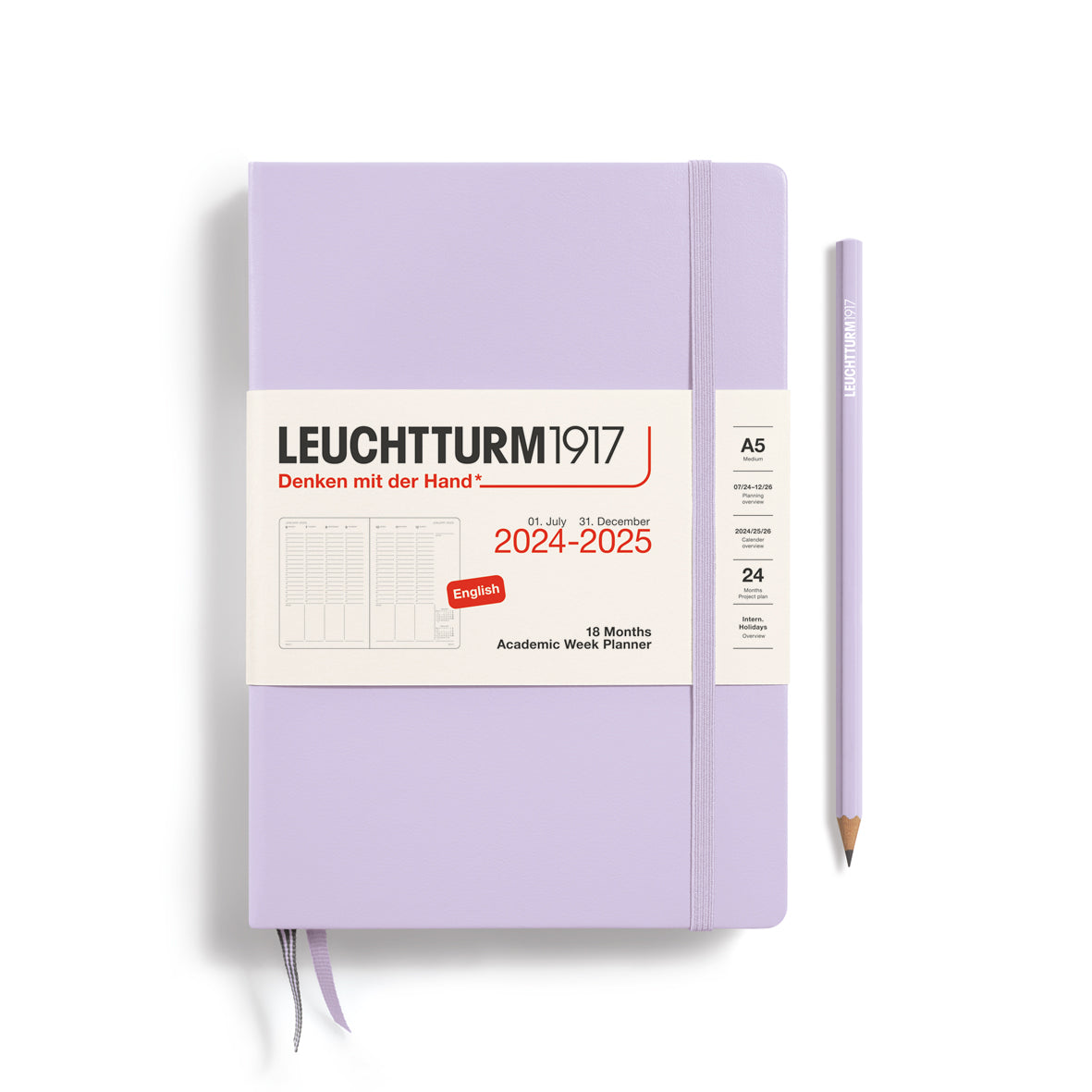 18-Month Vertical Week Planner 2024-2025 Hardcover
