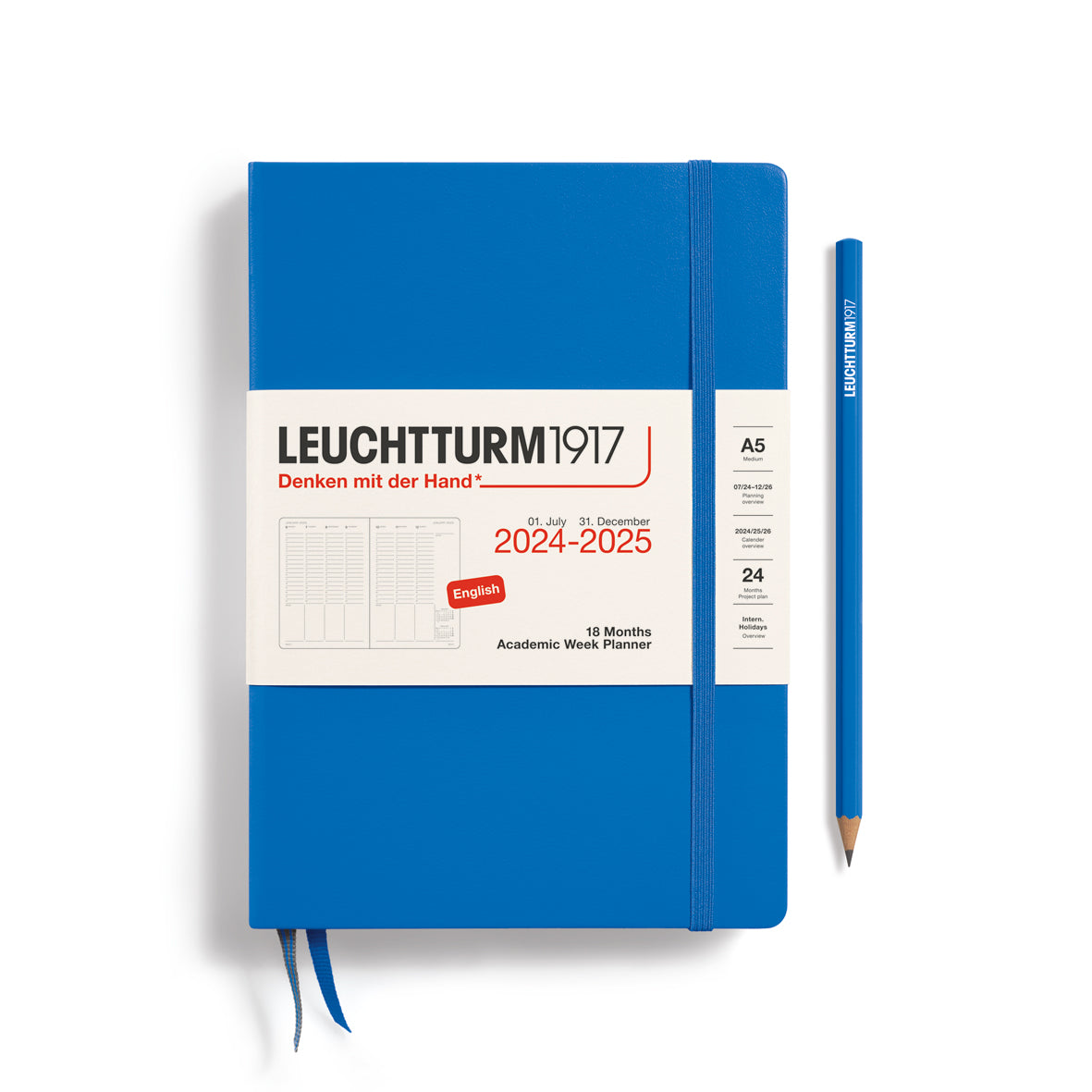 18-Month Vertical Week Planner 2024-2025 Hardcover
