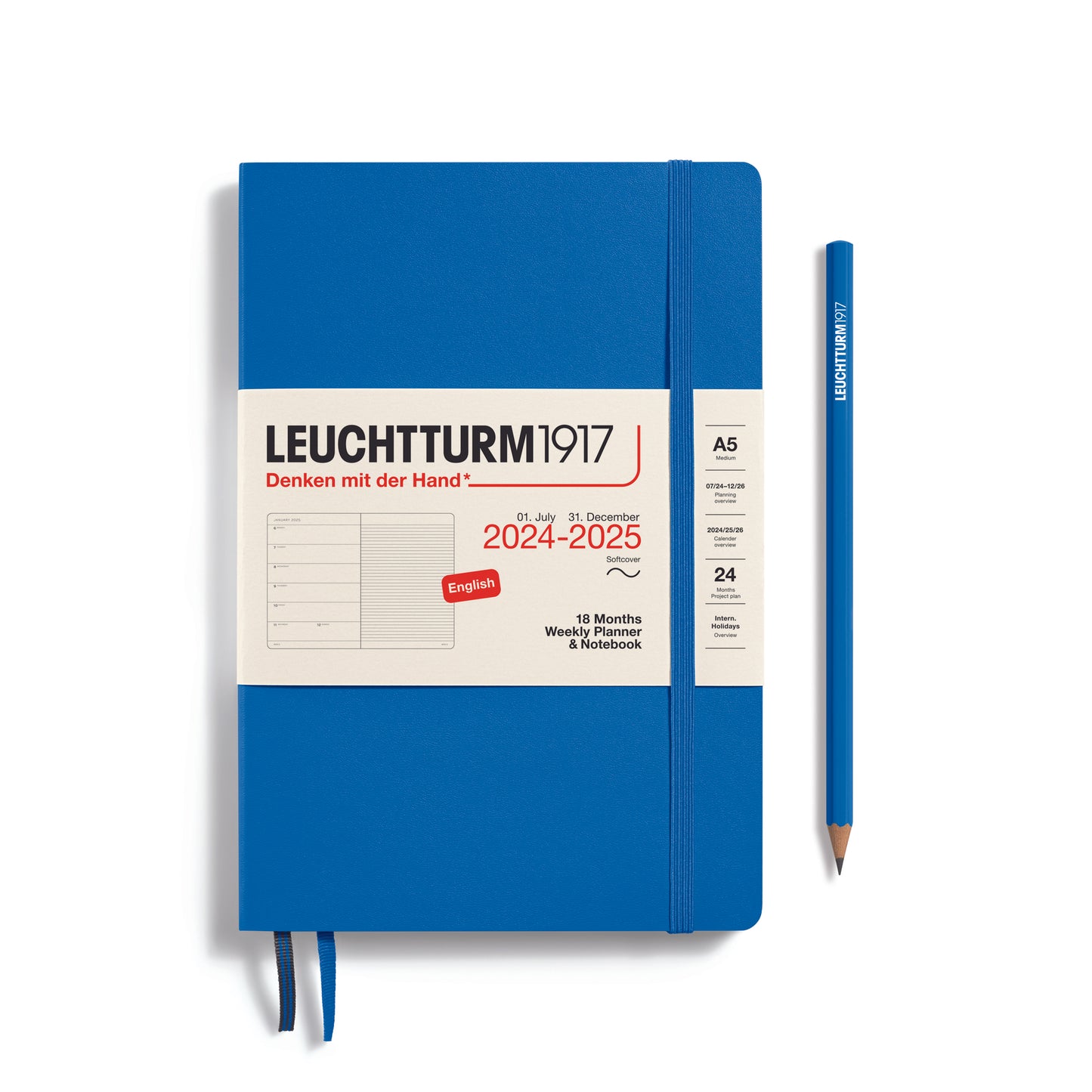18-Month Weekly Planner & Notebook 2024-2025 Softcover