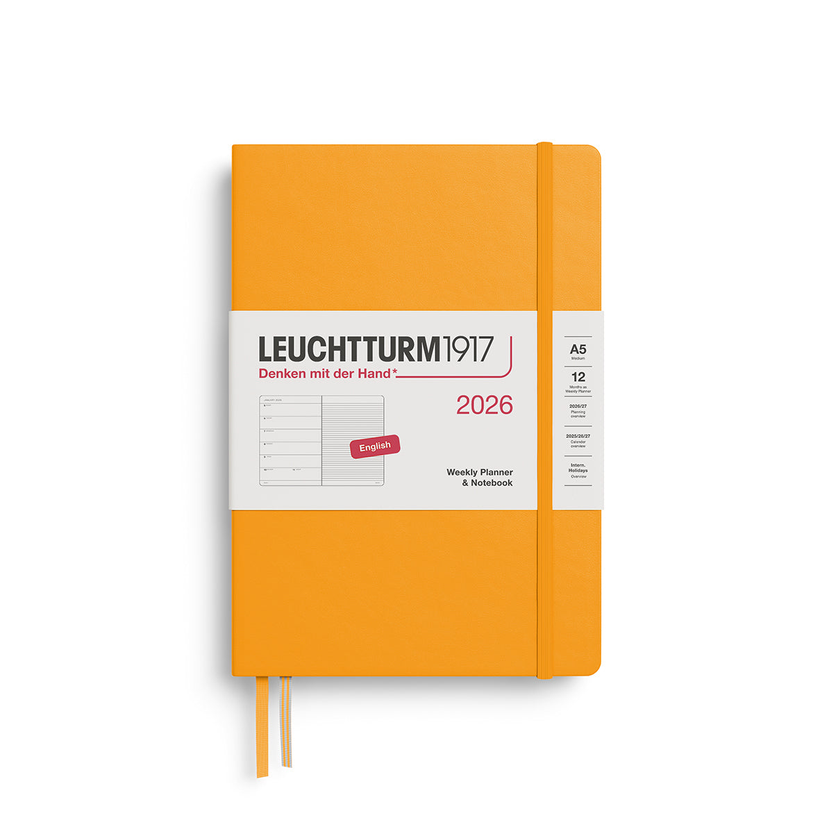 Weekly Planner & Notebook 2026 Hardcover