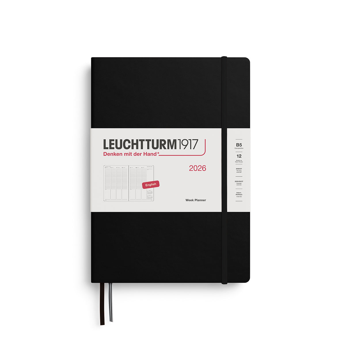 Vertical Week Planner 2026 Hardcover