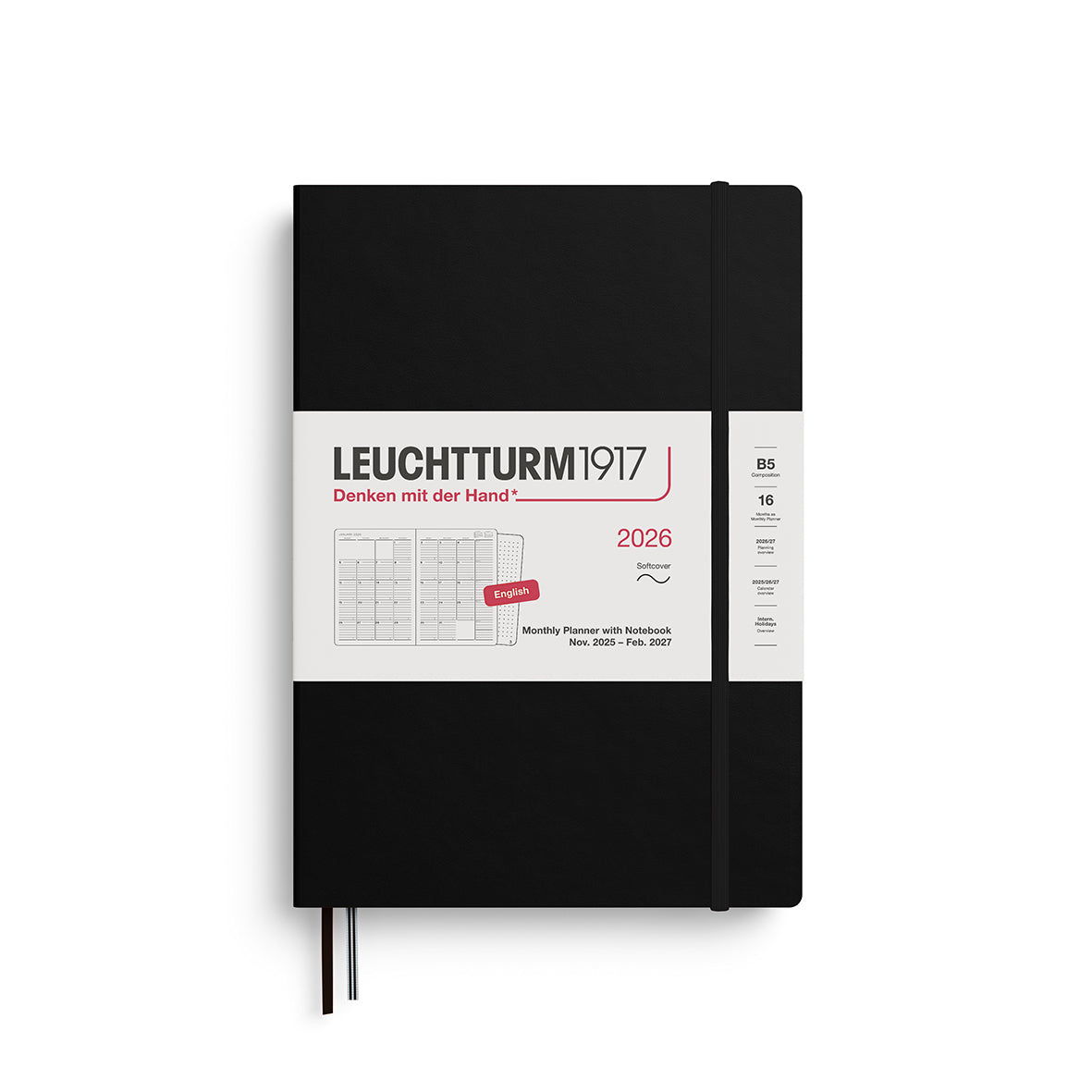 Monthly Planner and Notebook 2026 Softcover