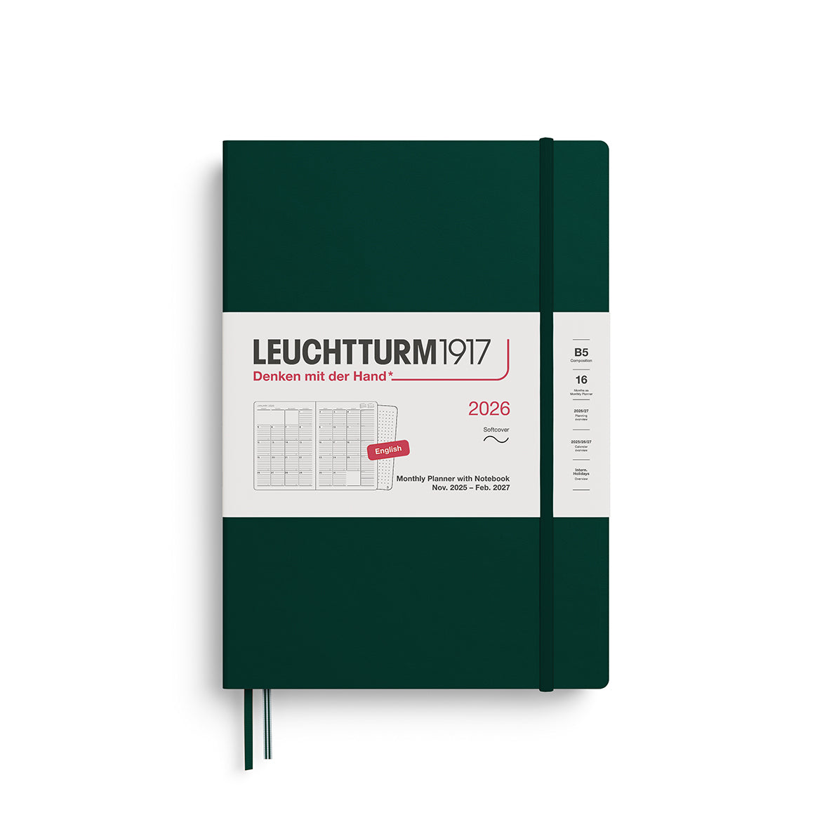 Monthly Planner and Notebook 2026 Softcover