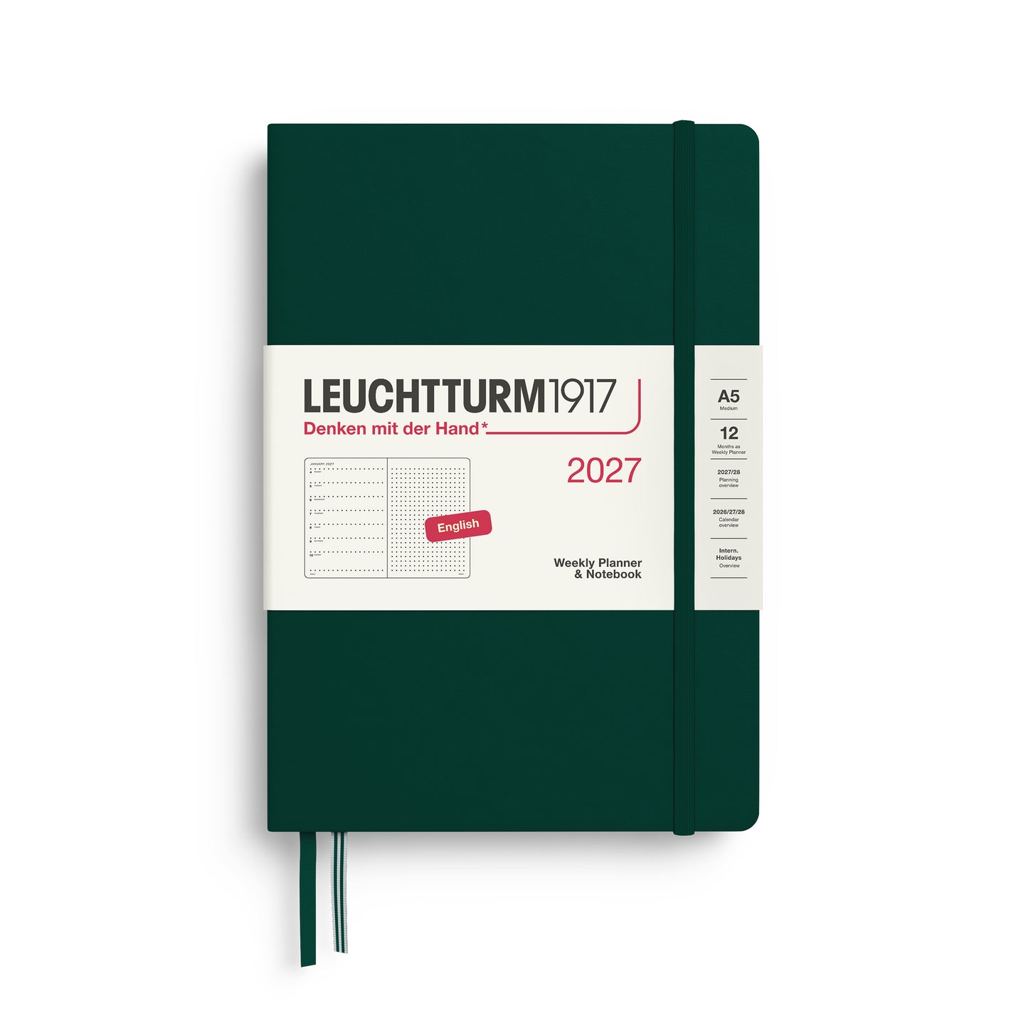 Weekly Planner & Dotted Notebook 2027 A5 Hardcover