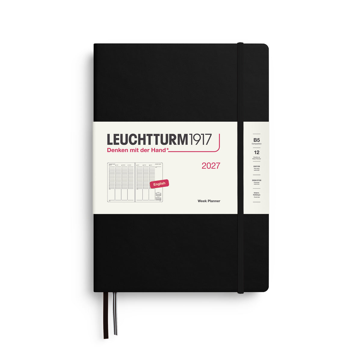 Vertical Week Planner 2027 Hardcover