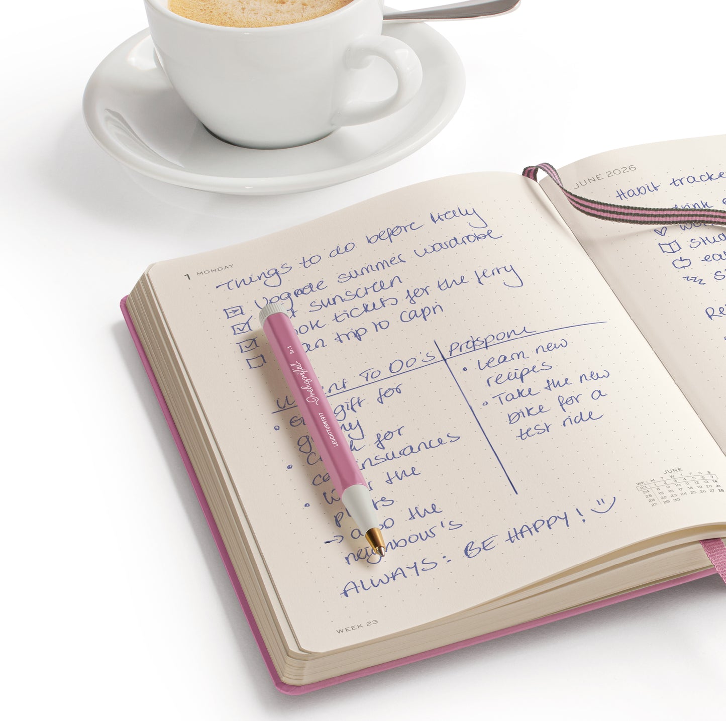 Daily Planner Dotted 2026 Hardcover