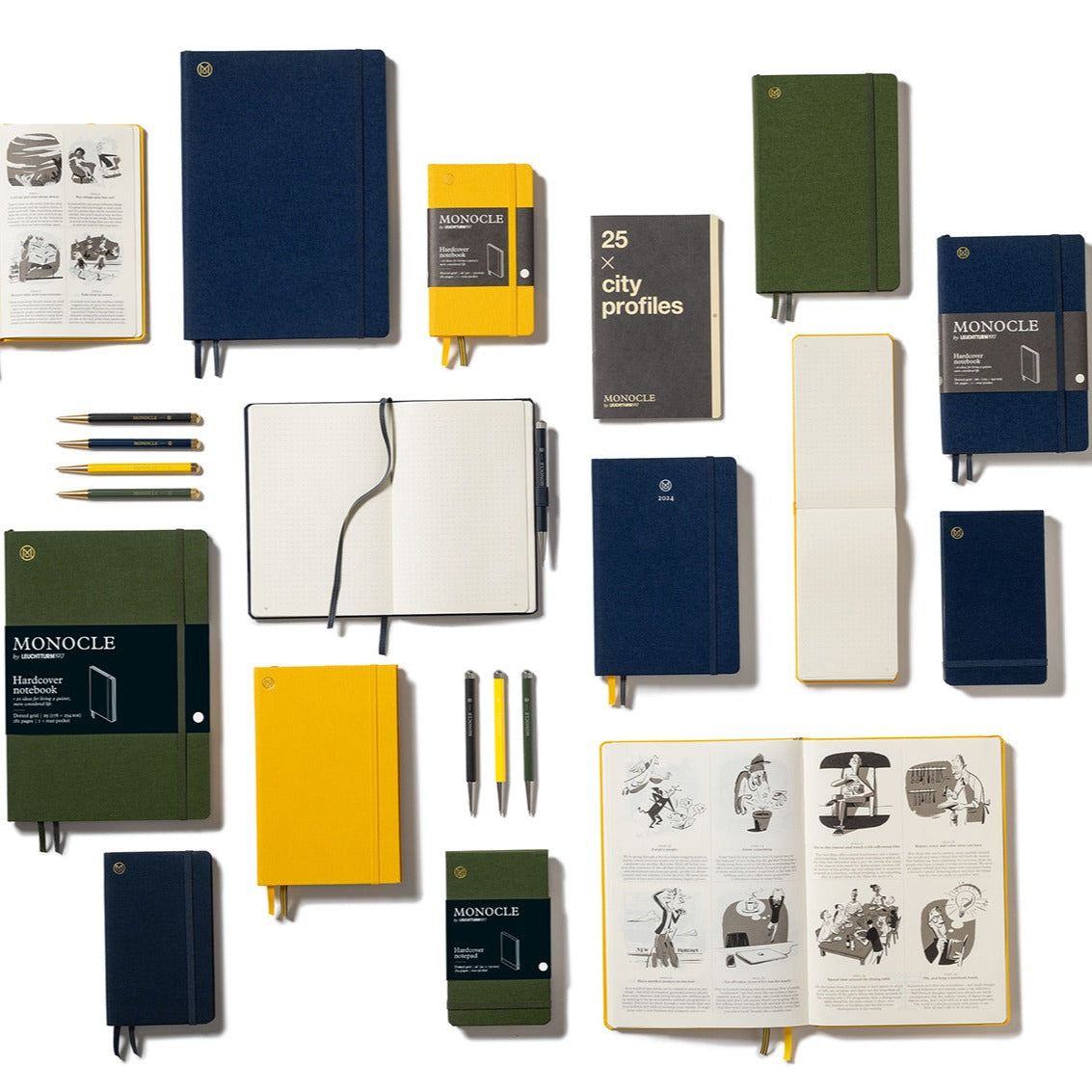 A6 Dotted Linen Hardcover Notepad