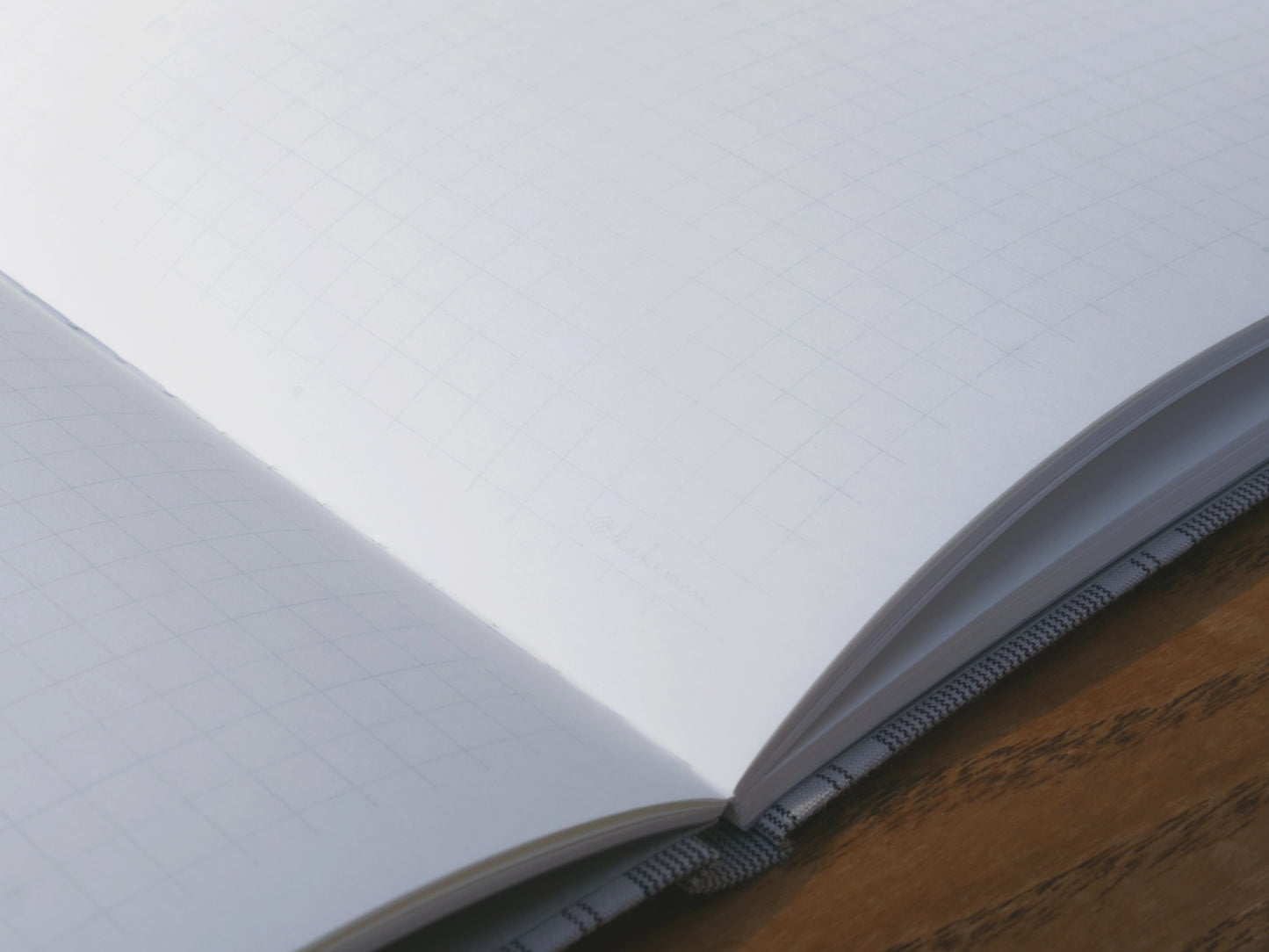 A5 Square Grid Linen Hardcover Notebook - Beige