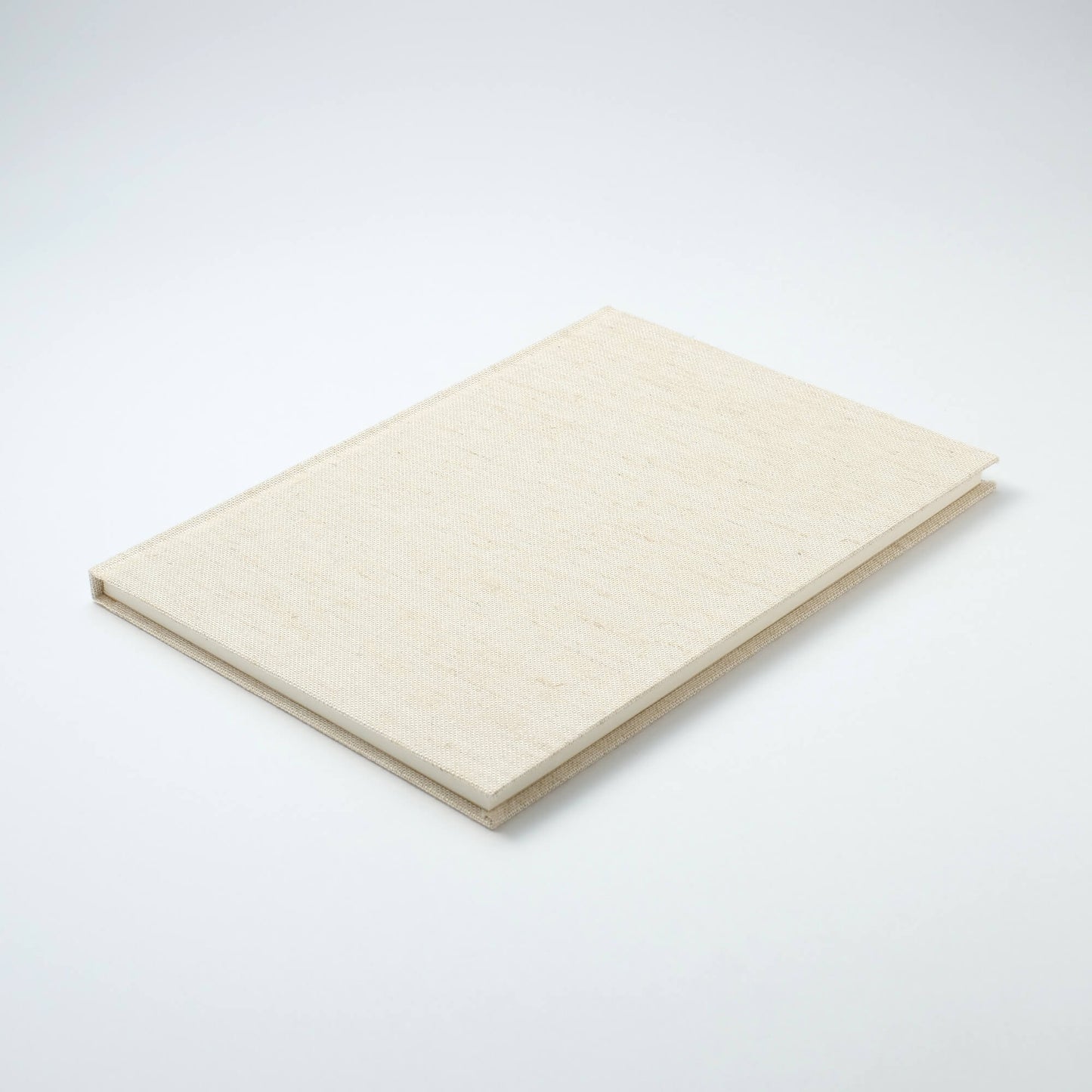 A5 Square Grid Linen Hardcover Notebook - Beige