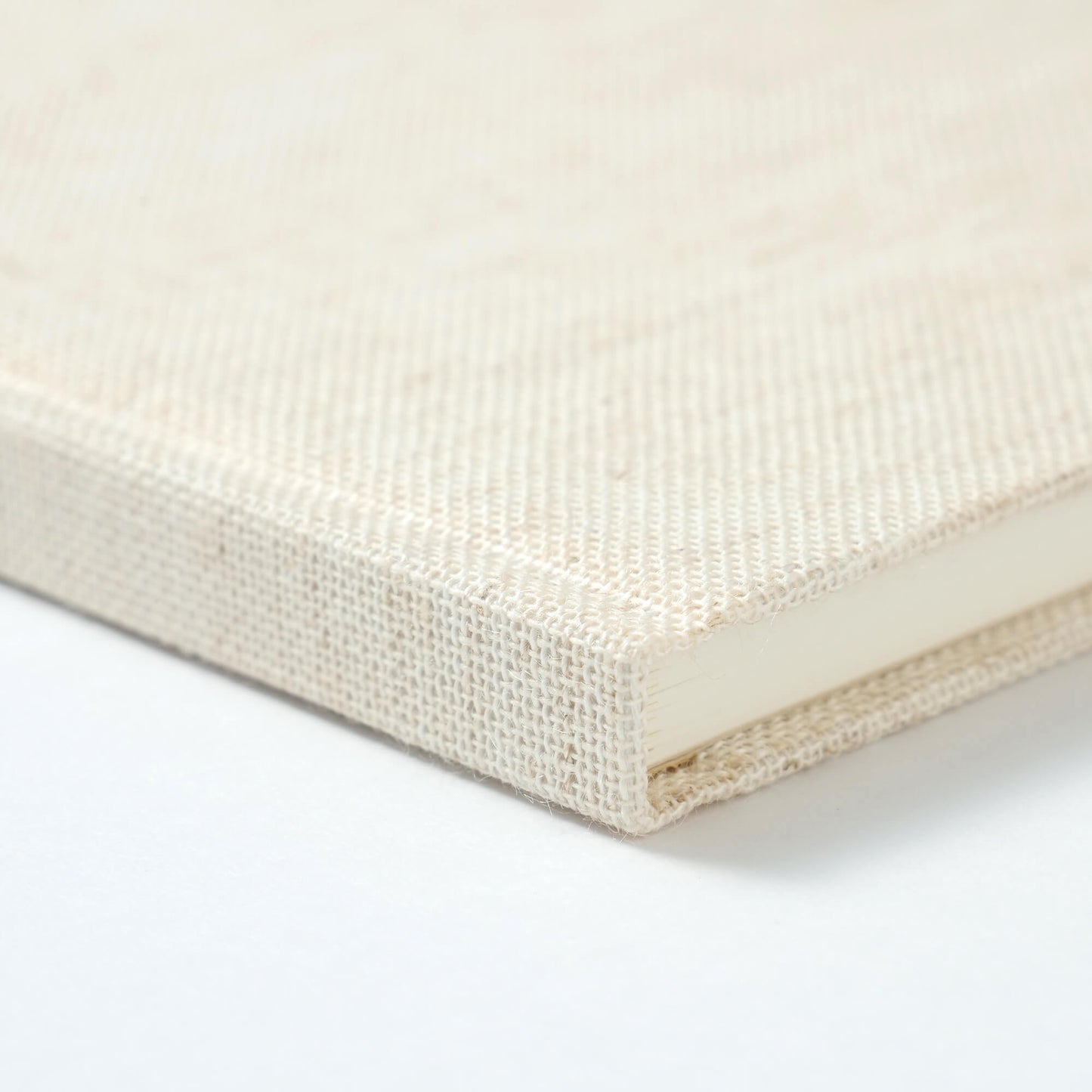 A5 Square Grid Linen Hardcover Notebook - Beige
