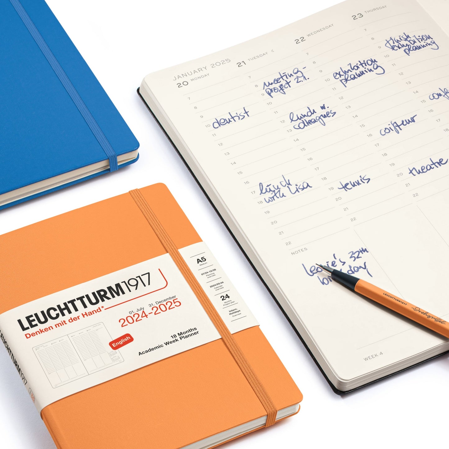18-Month Vertical Week Planner 2024-2025 Hardcover