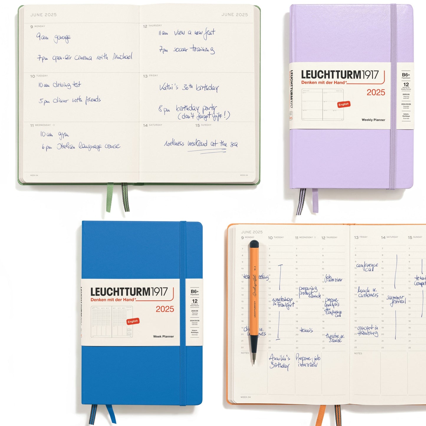 Vertical Week Planner 2025 Hardcover