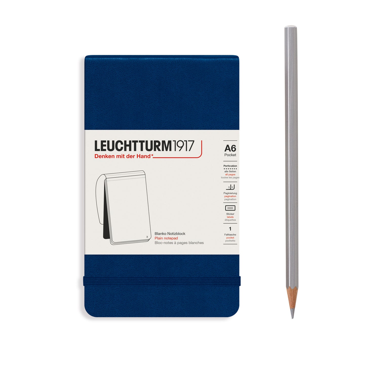 Pocket A6 Plain Hardcover Notepad