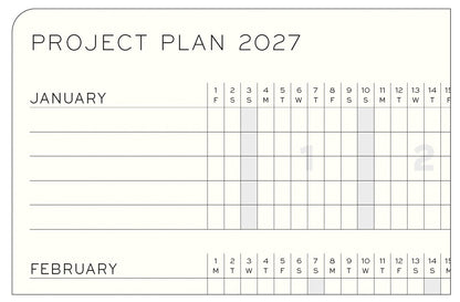 Weekly Planner & Dotted Notebook 2027 Long Wallet Hardcover