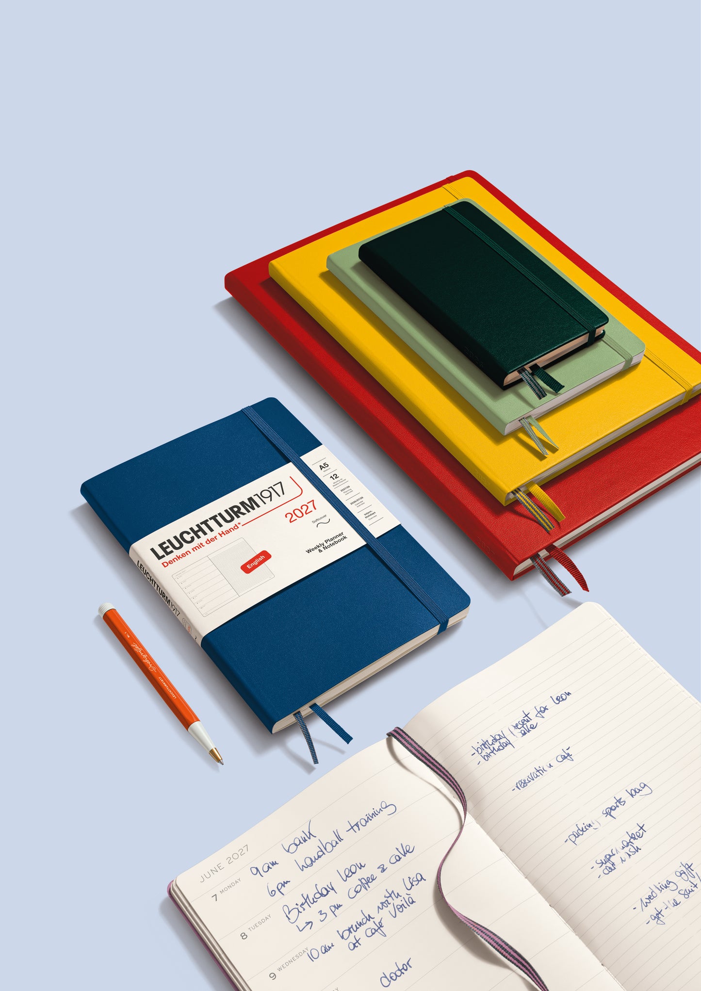 Weekly Planner & Notebook 2027 Hardcover