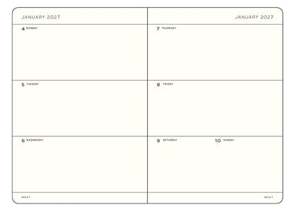 Weekly Planner 2027 Hardcover