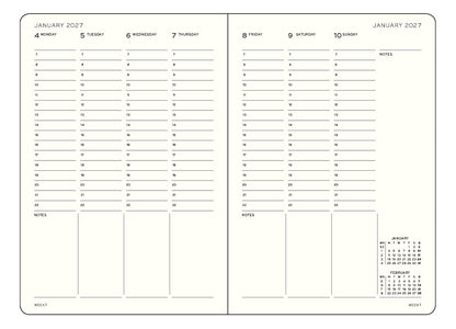 Vertical Week Planner 2027 Hardcover