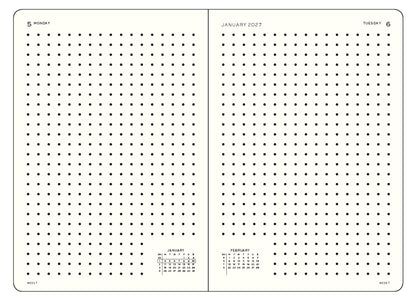 Daily Planner Dotted 2027 Hardcover