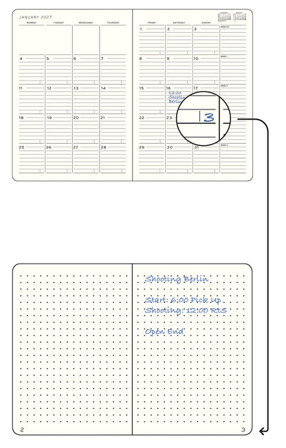Monthly Planner & Notebook 2027 Softcover