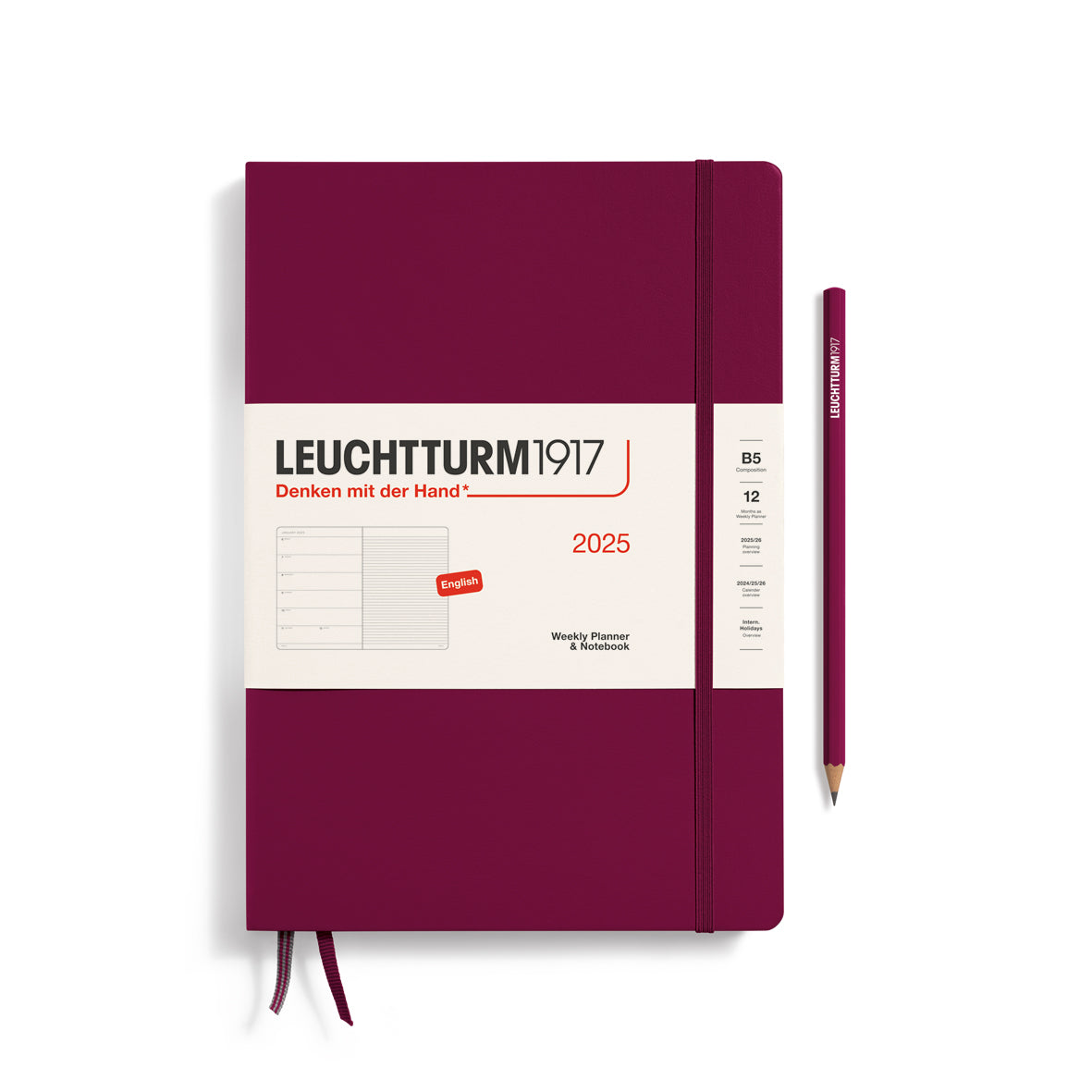 Weekly Planner & Notebook 2025 Hardcover