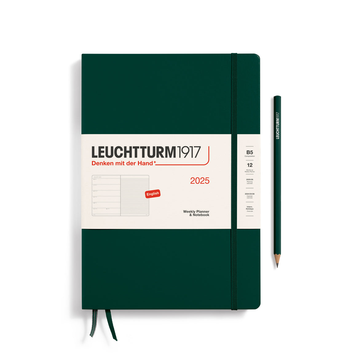 Weekly Planner & Notebook 2025 Hardcover