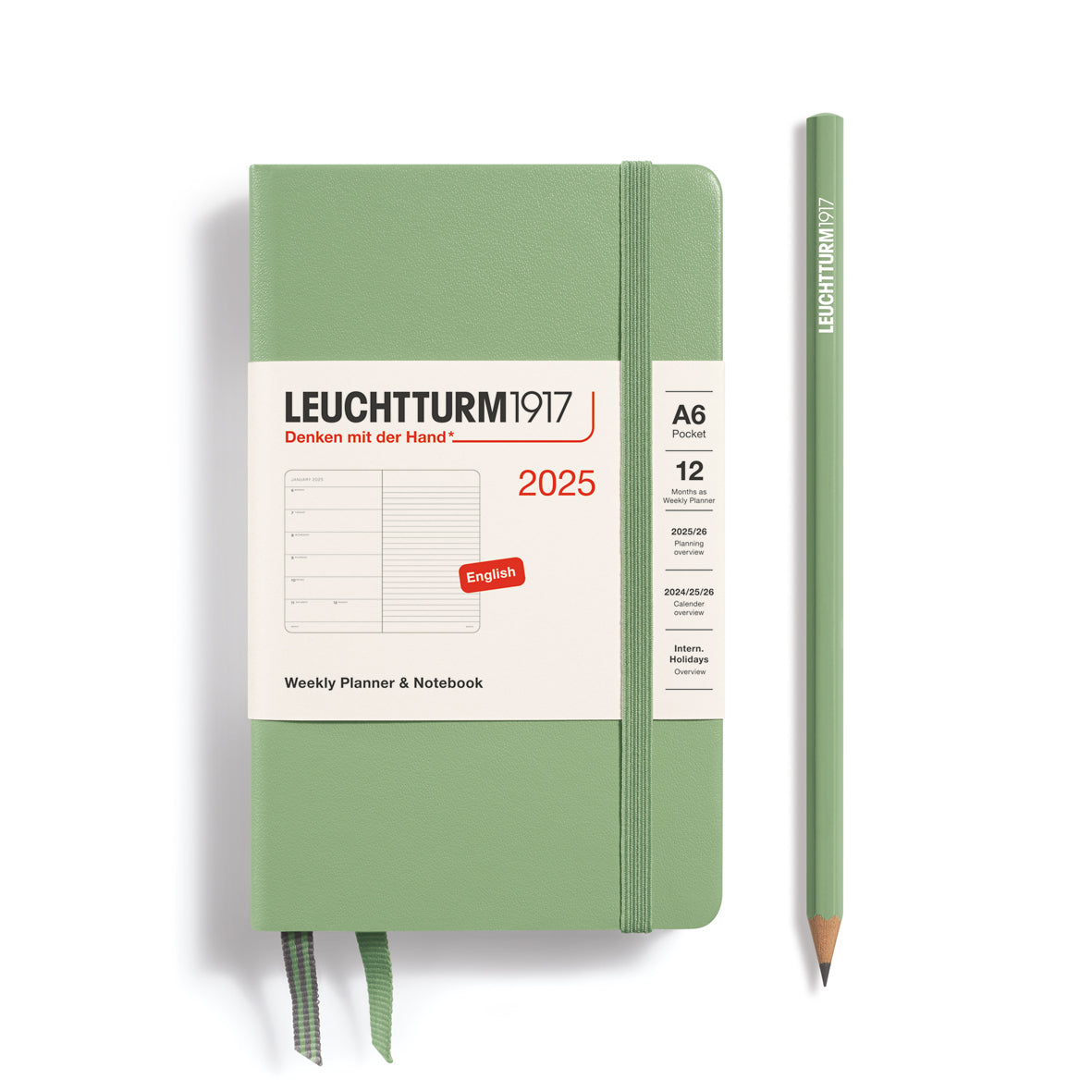 Weekly Planner & Notebook 2025 Hardcover