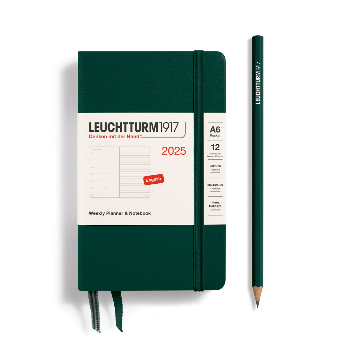 Weekly Planner & Notebook 2025 Hardcover