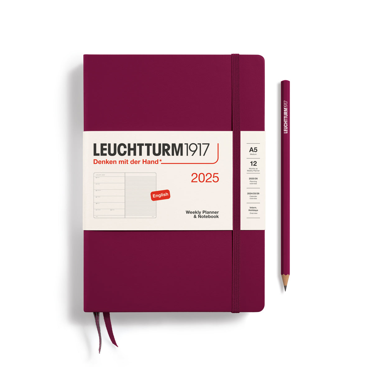 Weekly Planner & Notebook 2025 Hardcover