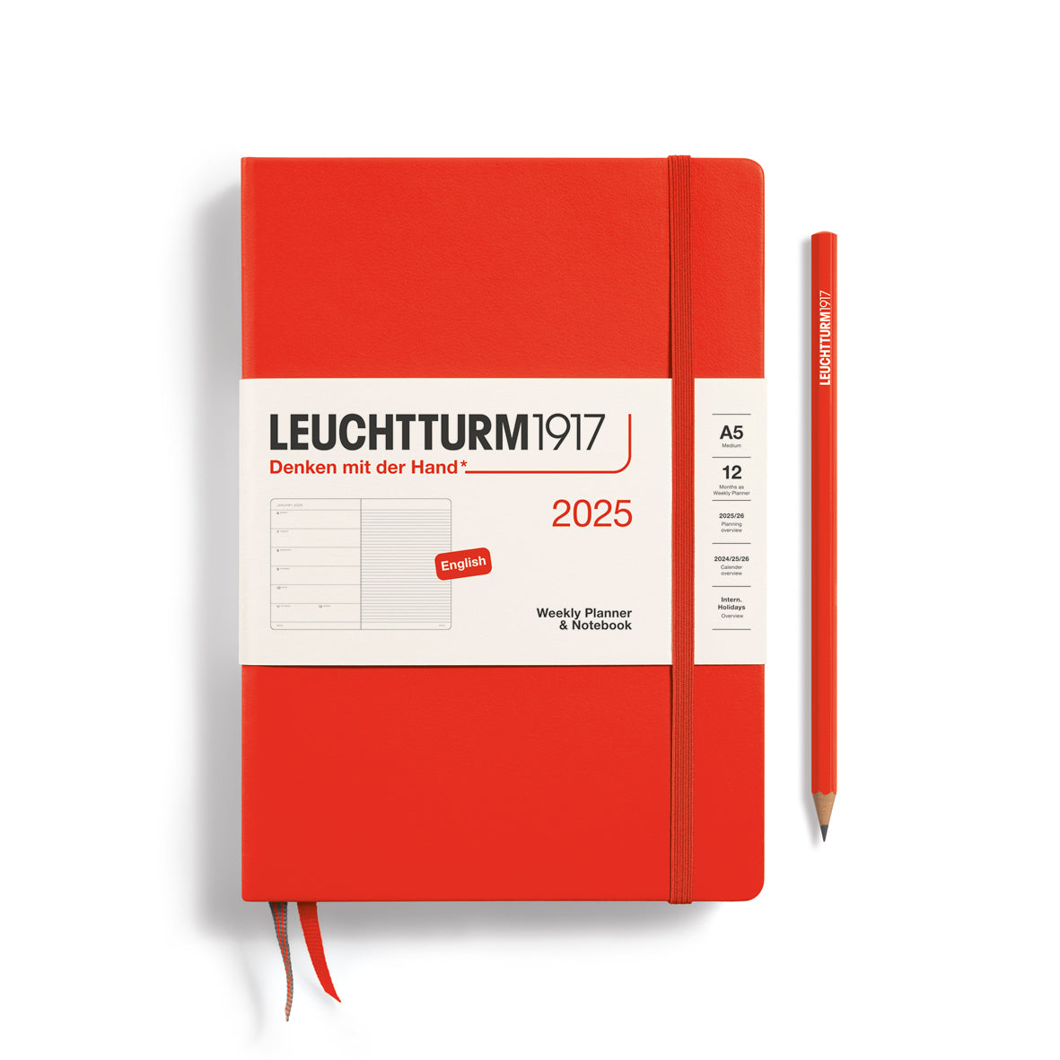 Weekly Planner & Notebook 2025 Hardcover