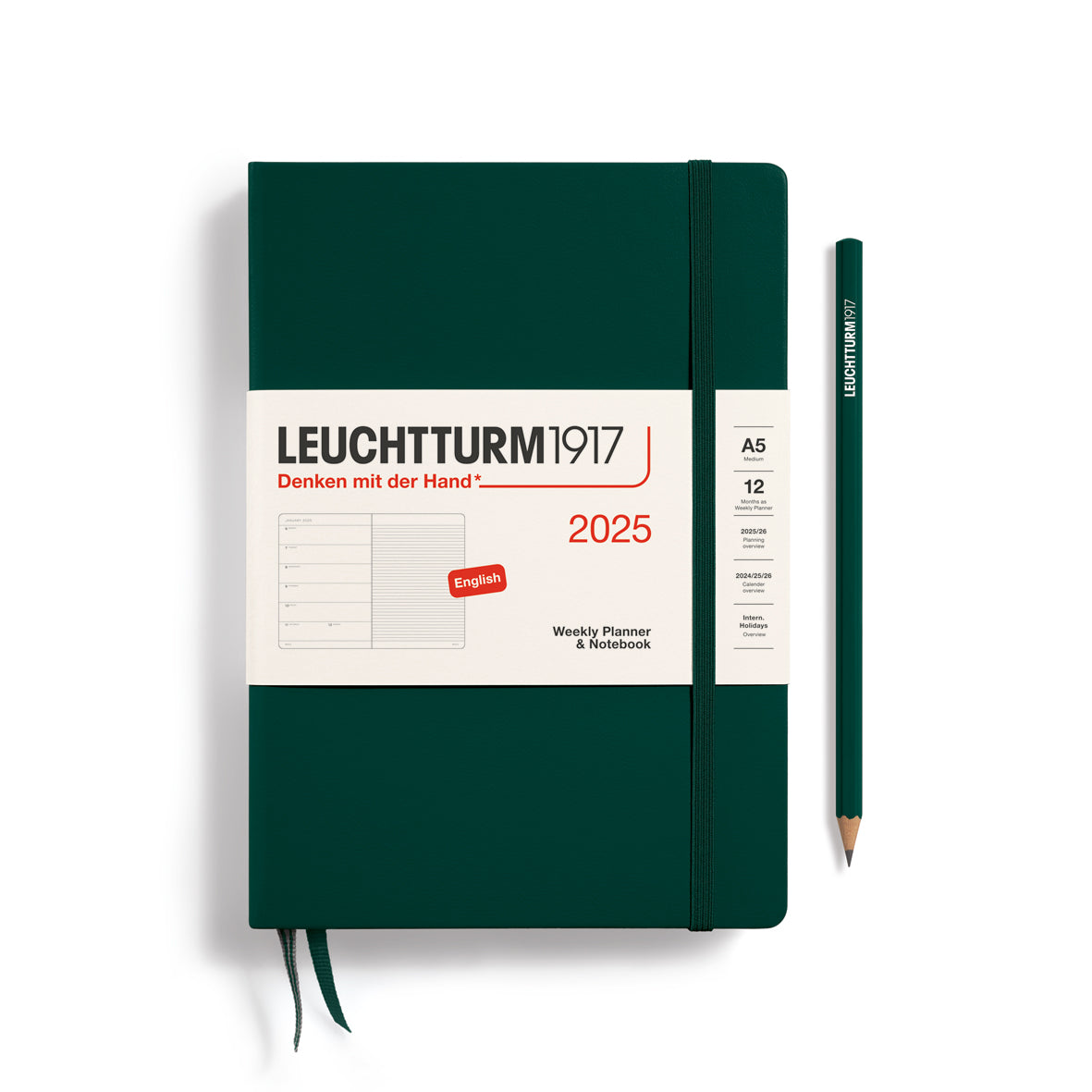 Weekly Planner & Notebook 2025 Hardcover