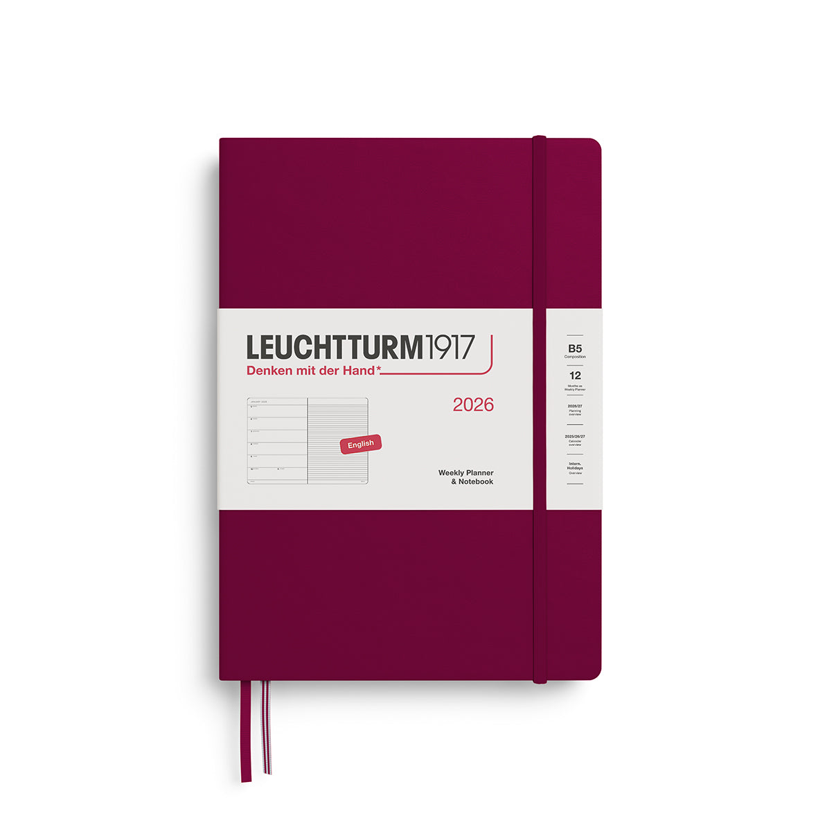 Weekly Planner & Notebook 2026 Hardcover