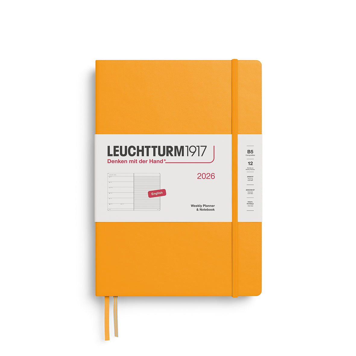 Weekly Planner & Notebook 2026 Hardcover