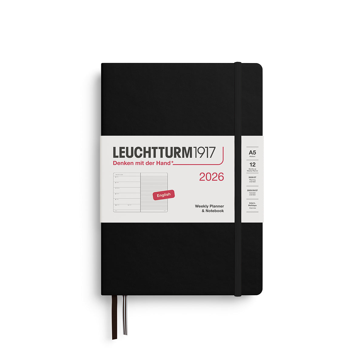 Weekly Planner & Notebook 2026 Hardcover