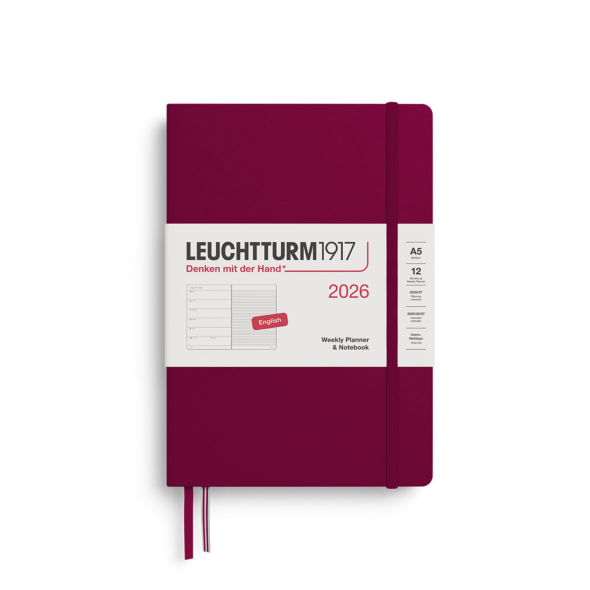 Weekly Planner & Notebook 2026 Hardcover