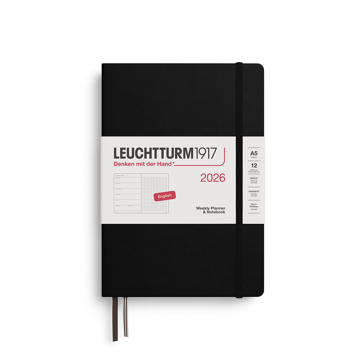 Weekly Planner & Dotted Notebook 2026 Hardcover