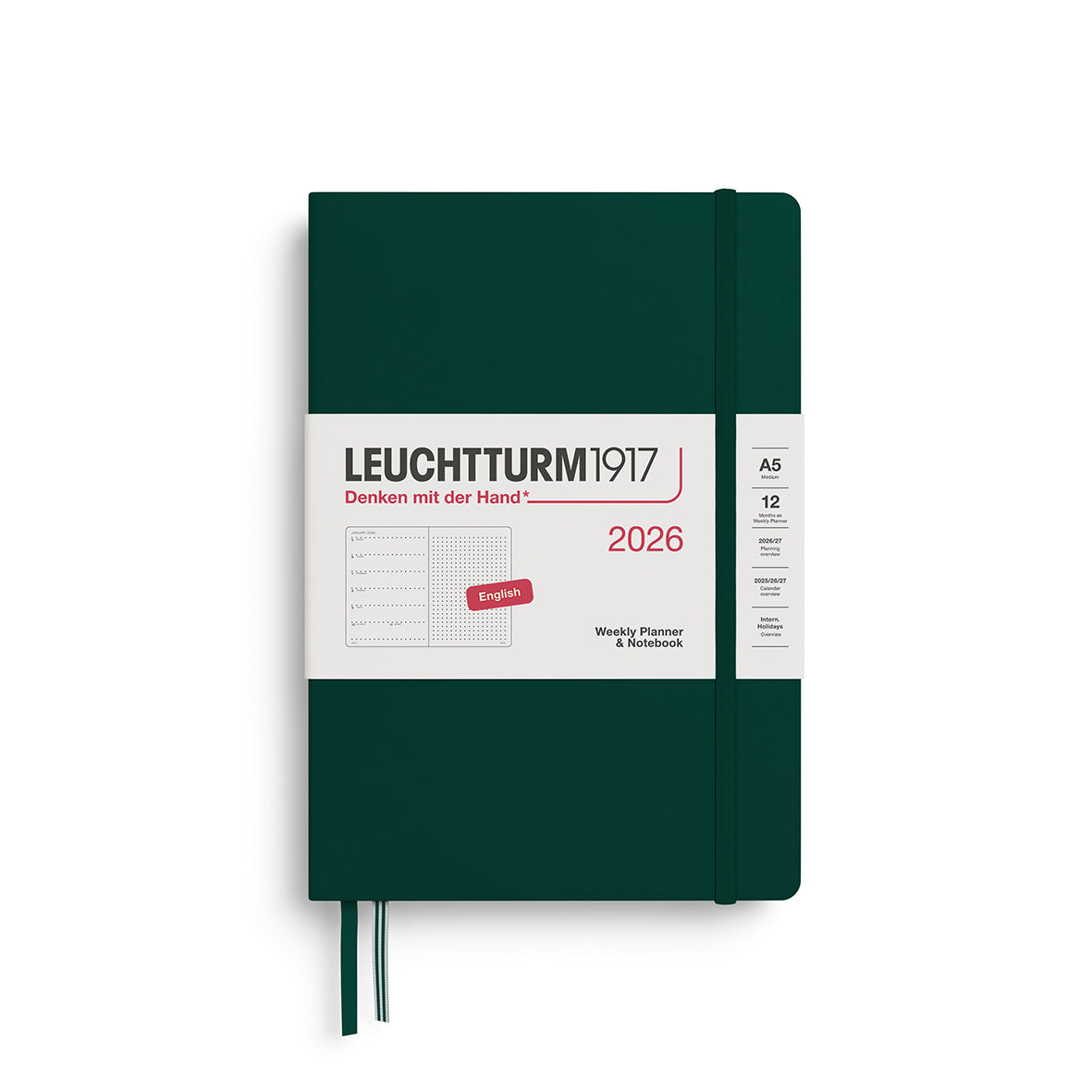 Weekly Planner & Dotted Notebook 2026 Hardcover